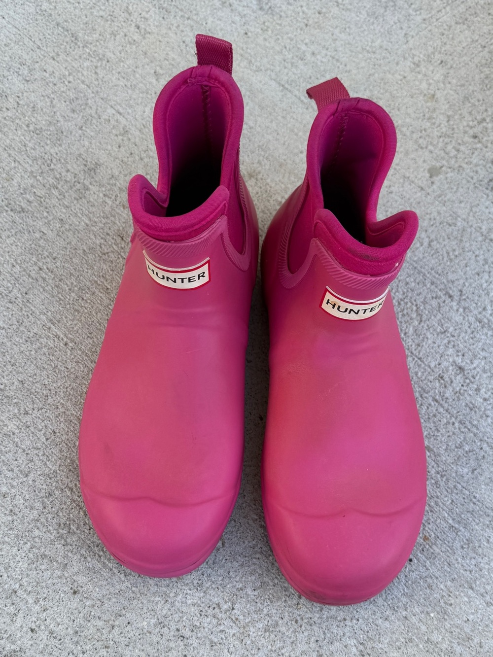Hunter For Target Women's Pink Ankle Chelsea Comfort Rain Boots Size 10